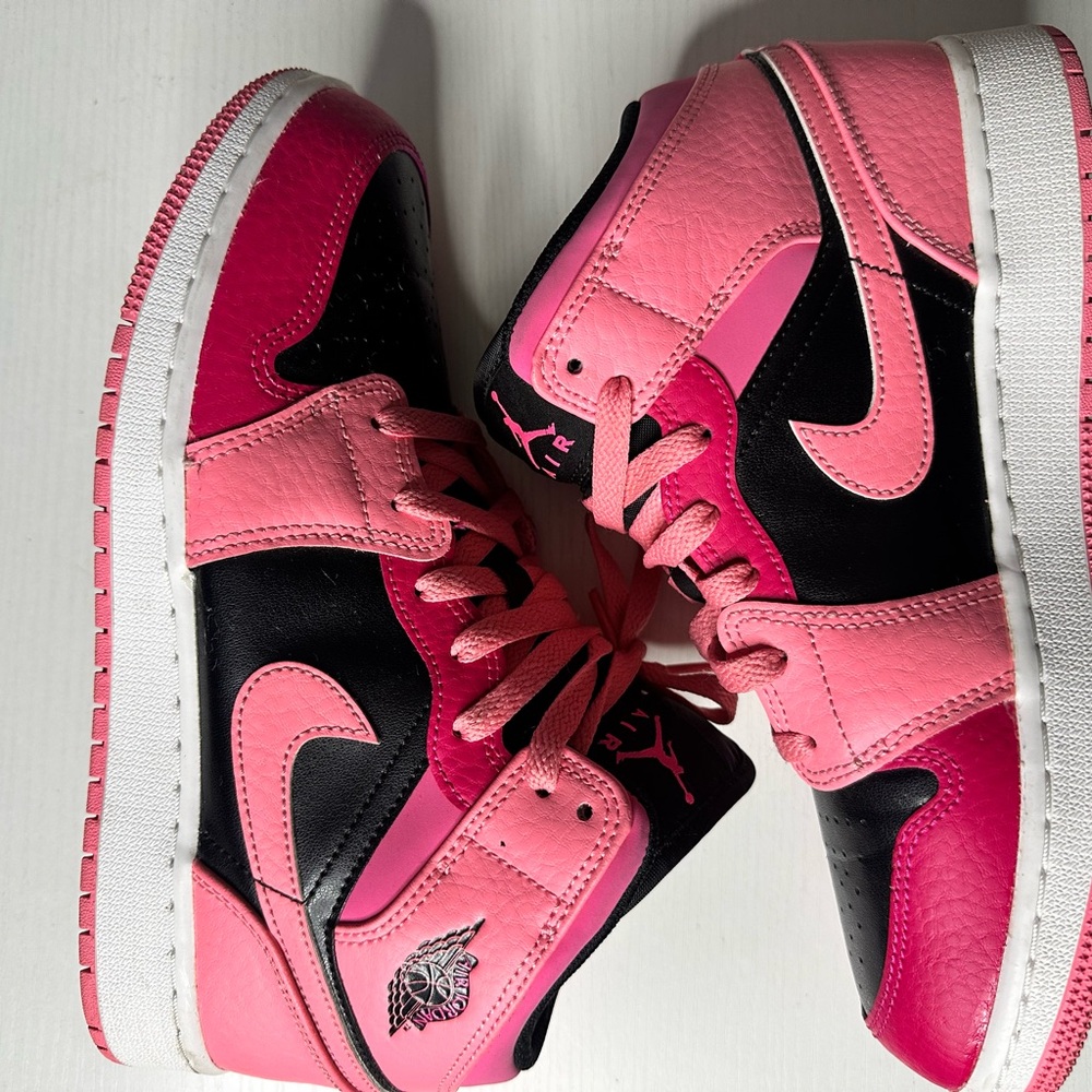 Air Jordan Pink and Black High-Top